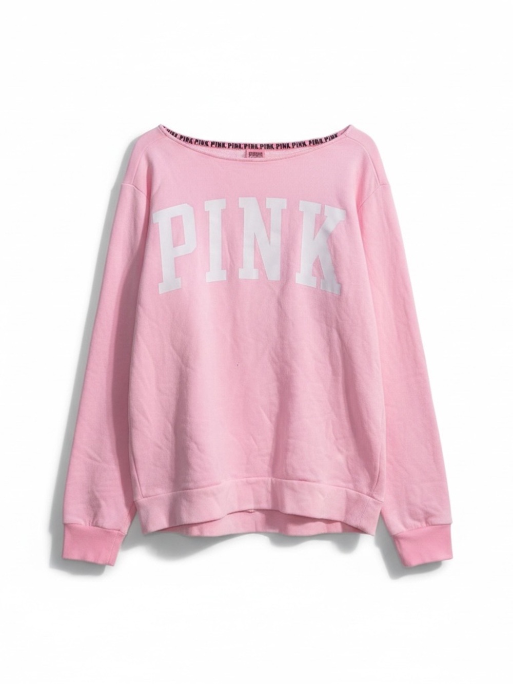 Victoria's Secret PINK Off-the-Shoulder Pale Pink Sweatshirt
